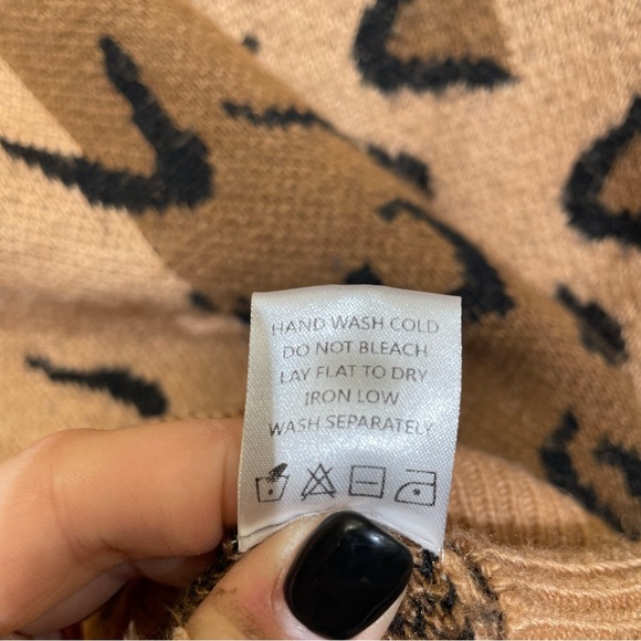 Revolve Tularosa Women's Brown Leopard Wool Sweater - size S - Picture 8 of 10